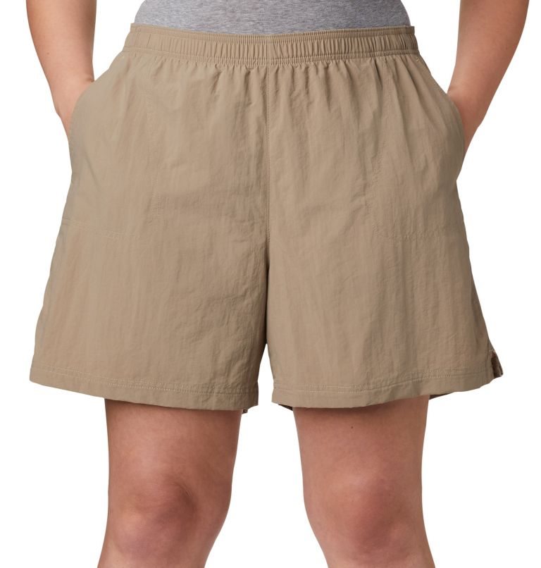Women's Columbia Sandy River Shorts Khaki | Plus Size CA-U4L63